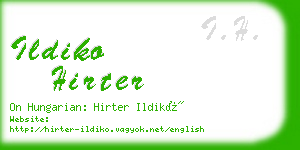 ildiko hirter business card